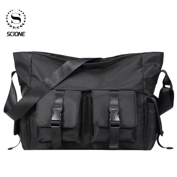 Scione Men's Messenger Shoulder Bag Oxford Waterproof Outdoor School Sports Travel Bags Luxury Brand Fashion Style K090