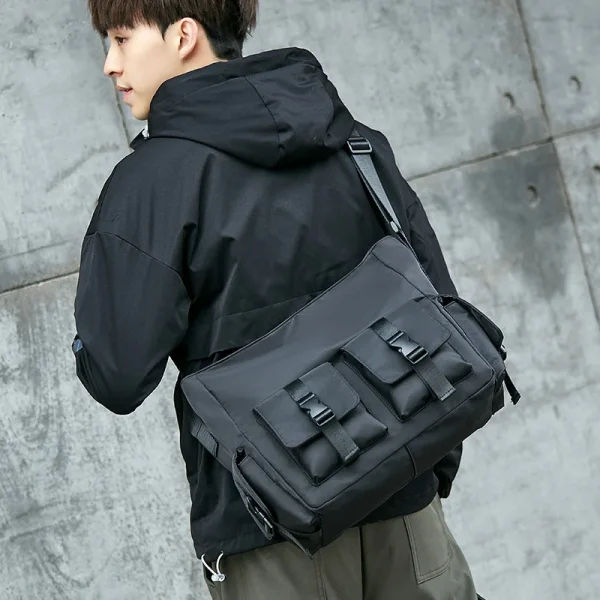 Scione Men's Messenger Shoulder Bag Oxford Waterproof Outdoor School Sports Travel Bags Luxury Brand Fashion Style K090 - Image 2