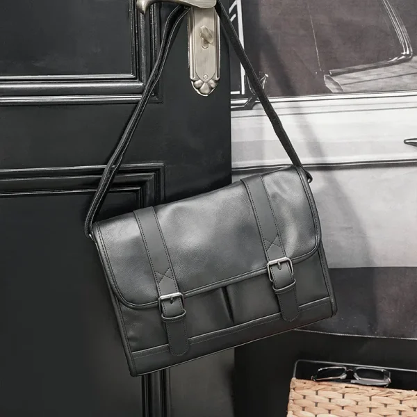Soft Leather Men's Messenger Bags Luxury Brand Designer Satchels Mens Business Fashion Shoulder Bag Men PU Leather Crossbody Bag