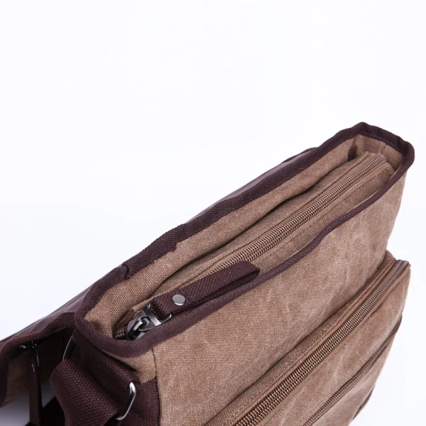 Canvas Messenger Satchel Bags Buckle Casual Portable Shoulder Bag Briefcase Travel Bags Korean Trend Simple Pack For Men - Image 6