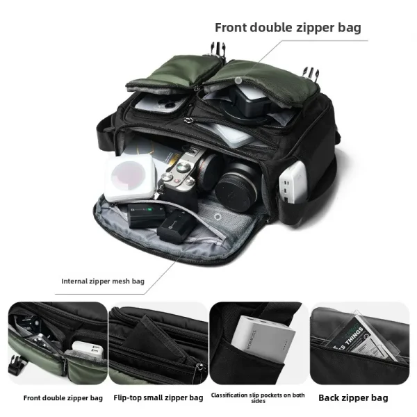 Large Capacity SLR Camera Crossbody Bag Fashion Brand Shoulder Bags for Men Casual Messenger Bag Men's Diagonal Backpack - Image 4