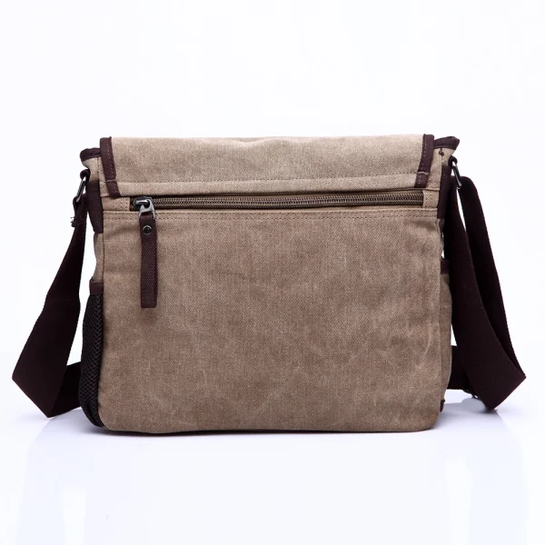 Canvas Messenger Satchel Bags Buckle Casual Portable Shoulder Bag Briefcase Travel Bags Korean Trend Simple Pack For Men - Image 2