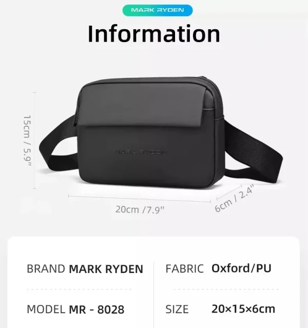 Mark Ryden black crossbody bags fanny packs tactical fanny pack crossbody bag mens bag pouch bag bags for man hip bags - Image 5