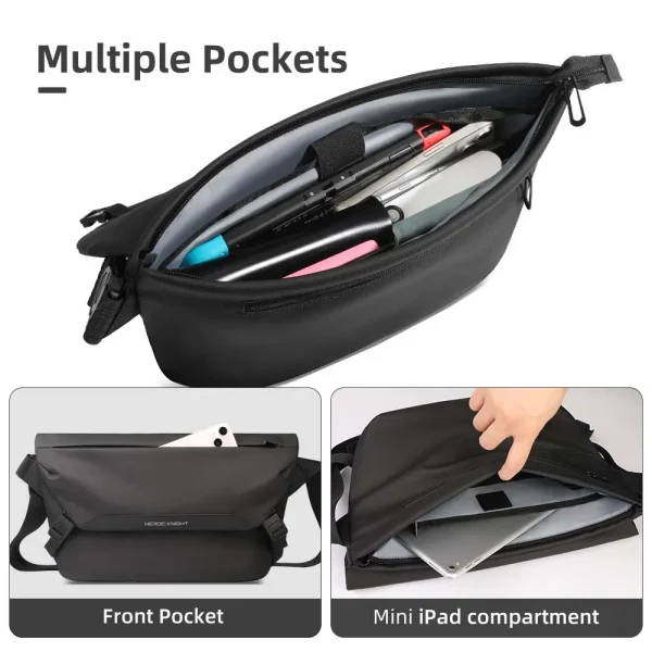 HK Water Repellent Messenger Bag Men Bags Casual Shoulder Crossbody Bags Fit 11 inch Ipad Fashion Outdoor Cycling Side Bag Male - Image 5