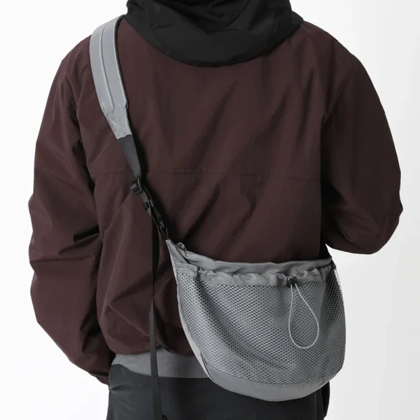 Japanese Street Nylon Mesh Messenger Bag Man Casual Crossbody Bag Unisex Sports Large Capacity Shoulder Bag IP Backpack 2023 - Image 2